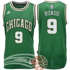 Maglie NBA Rondo Chicago Bulls Verde